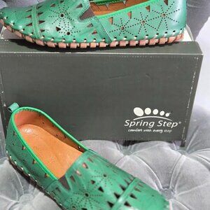 Spring Step Fusaro Green Leather Women's Size 40(US9)